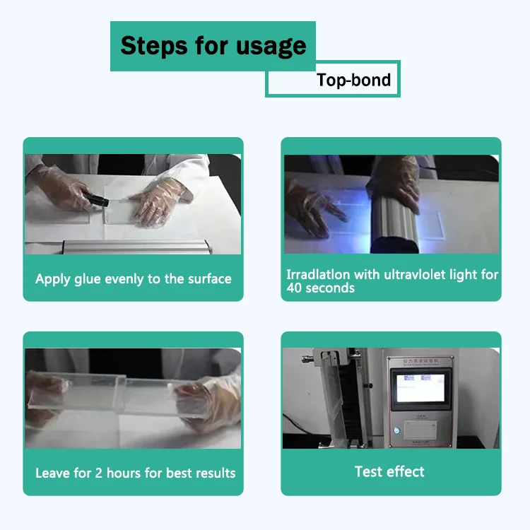 UV Glue for Irregular Glass Bonding Non-yellowing High Strength for Crystal Fast UV Curing Clear Adhesive - Image 3