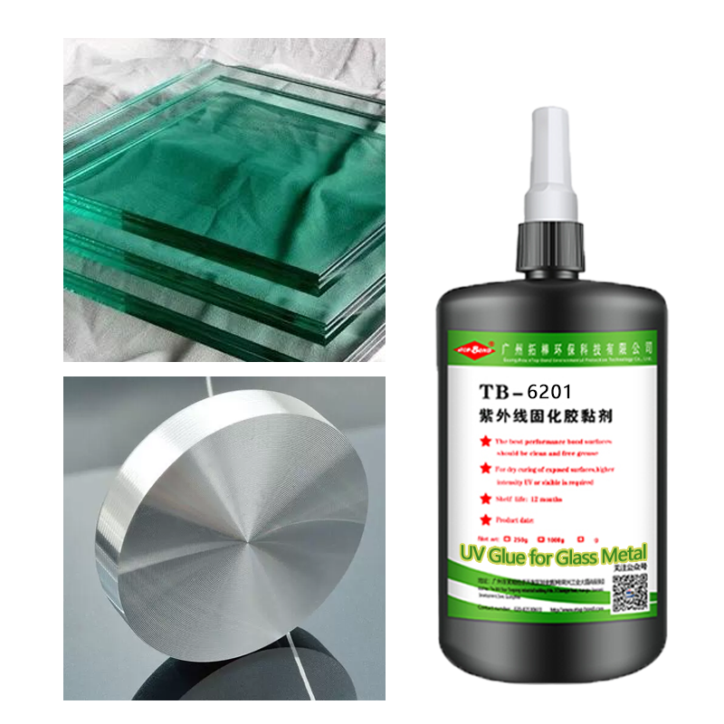 UV Adhesive for Glass Furniture Lighting, Yellowing Resistant Glass to Metal UV Curing High Bond Strength