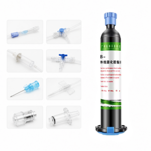 Medical Grade UV Glue for Catheter Needle Assembly Fast Curing Low Odor UV Light Metal Plastic Adhesive