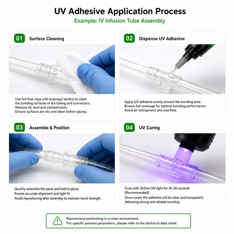 Medical Grade UV Glue for Catheter Needle Assembly Fast Curing Low Odor UV Light Metal Plastic Adhesive - Image 3